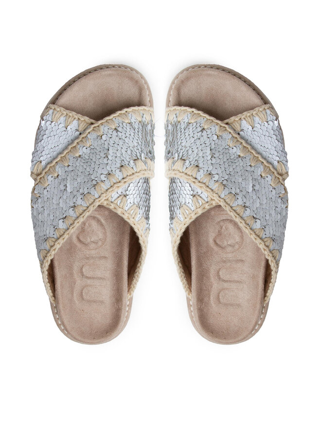 Mou Şlapi Mou Criss Cross Bio Bio Sandal Plain SW461000G Alb