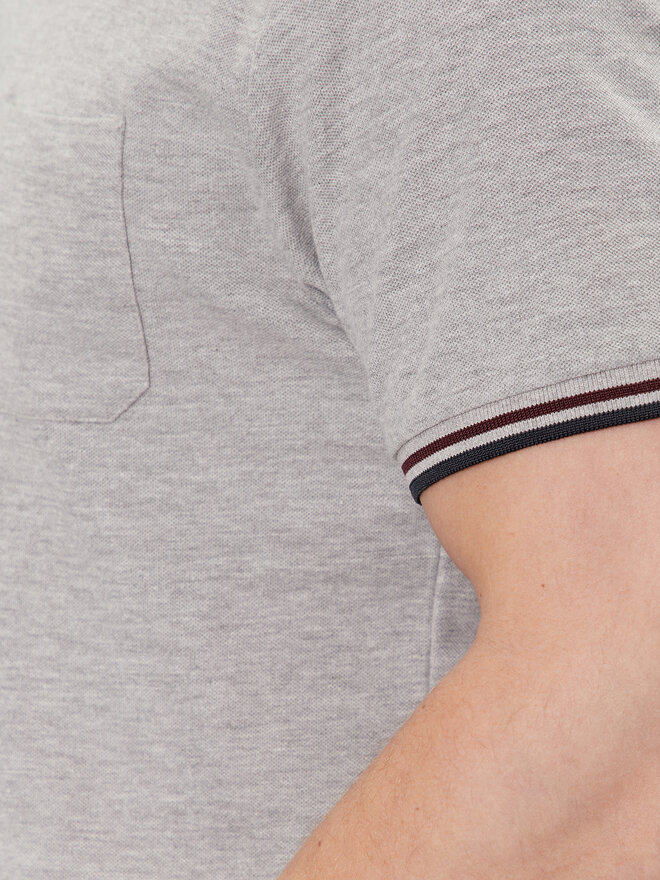 Brave Soul Brave Soul Poloshirt MPS-149COSMO Grau Straight Fit