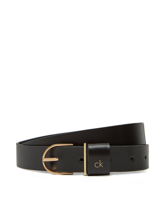 Calvin Klein Damengürtel Calvin Klein Ck Metal Loop Round Buckle 25Mm LV04F7039G Schwarz