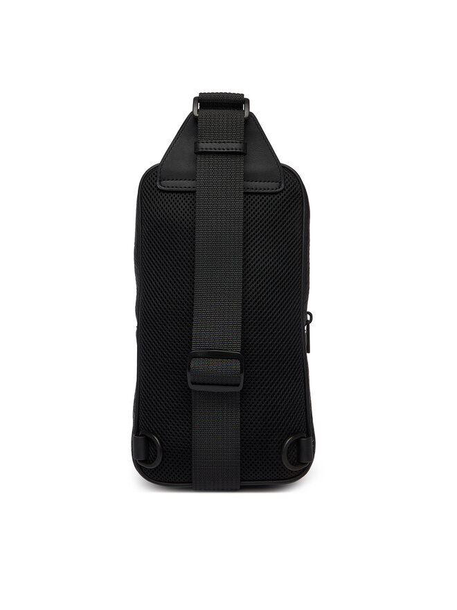 Tommy Hilfiger Umhängetasche Tommy Hilfiger Embossed Flag Sling Bag AM0AM14191 Schwarz