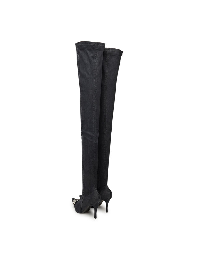 Diesel Cizme lungi muschetar Diesel D-Venus Tbt D Y03316P6901 T8013 Negru