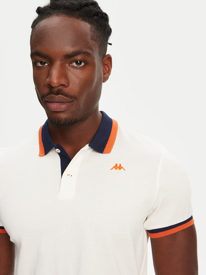 Robe di Kappa Robe di Kappa Poloshirt Atsushi 611255W Écru Regular Fit