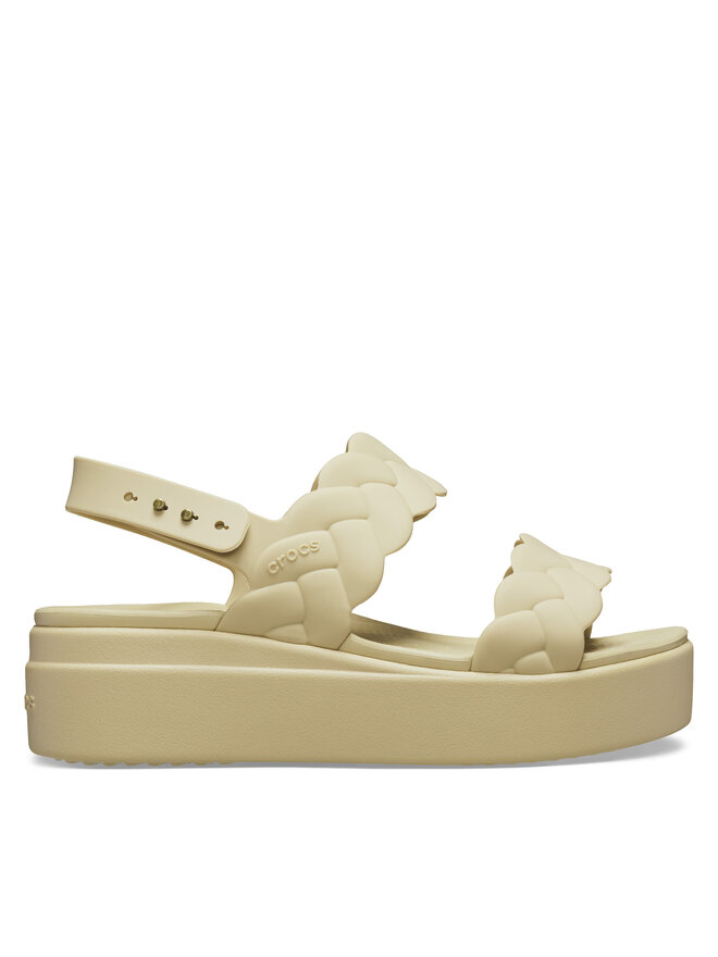 Crocs Sandały Crocs Brooklyn Woven Upper LW 209977 Beżowy