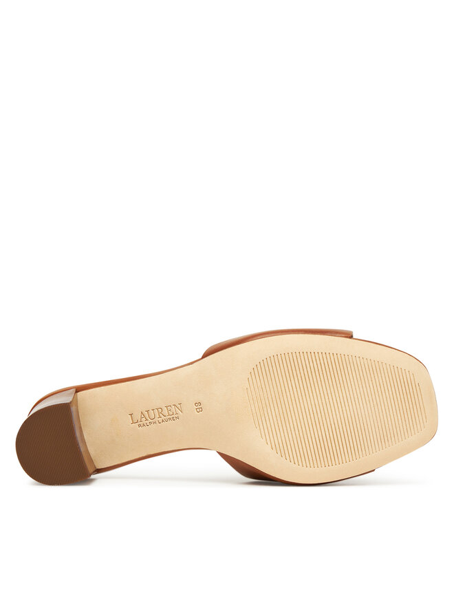 LAUREN RALPH LAUREN Pantoletten LAUREN RALPH LAUREN Everley Block-Heel 802974364002 Braun