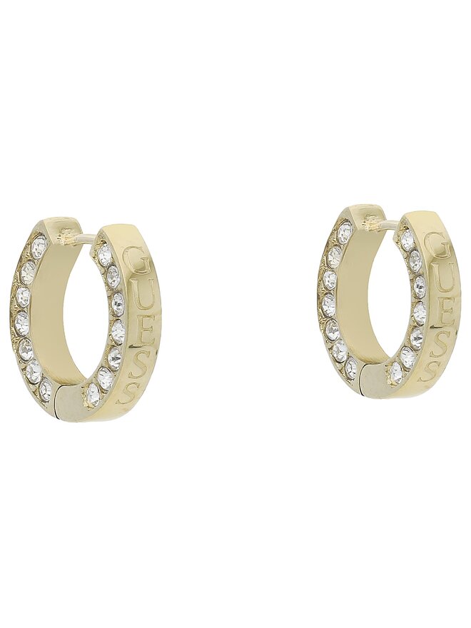 Guess Kolczyki Guess Circle Lights JUBE03 160JW Żółte złocenie