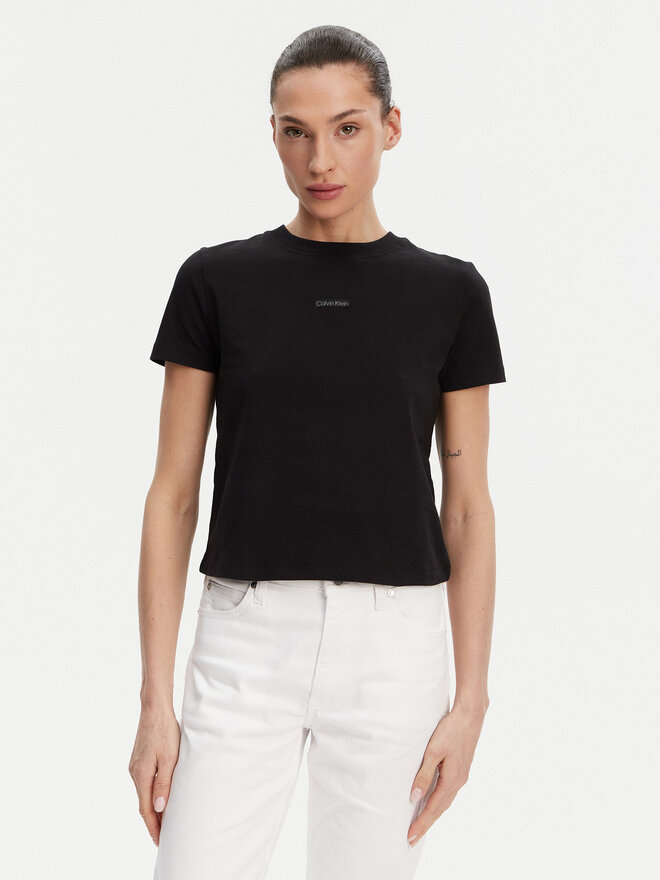 Calvin Klein Jeans Calvin Klein Jeans T-Shirt Placed Institutional J20J225524 Μαύρο Slim Fit