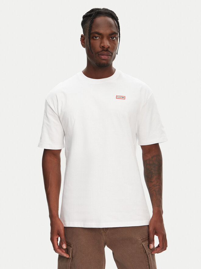 Hunter Hunter Majica Rasputin HARM0057251 Bela Relaxed Fit