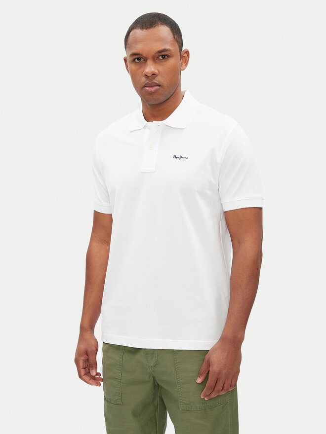 Pepe Jeans Pepe Jeans Polo marškinėliai Essential PM542298 Balta Regular Fit