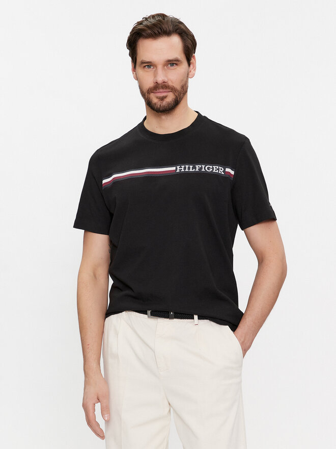 Tommy Hilfiger Tommy Hilfiger T-Shirt Monotype MW0MW33688 Μαύρο Regular Fit