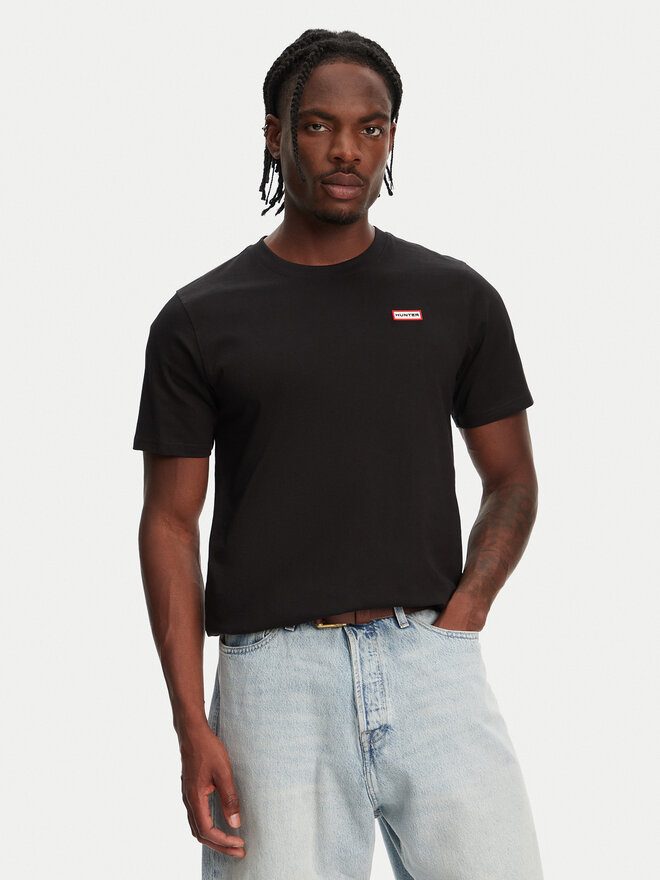 Hunter Hunter Majica Raasay Graphic HARM0034251 Črna Regular Fit