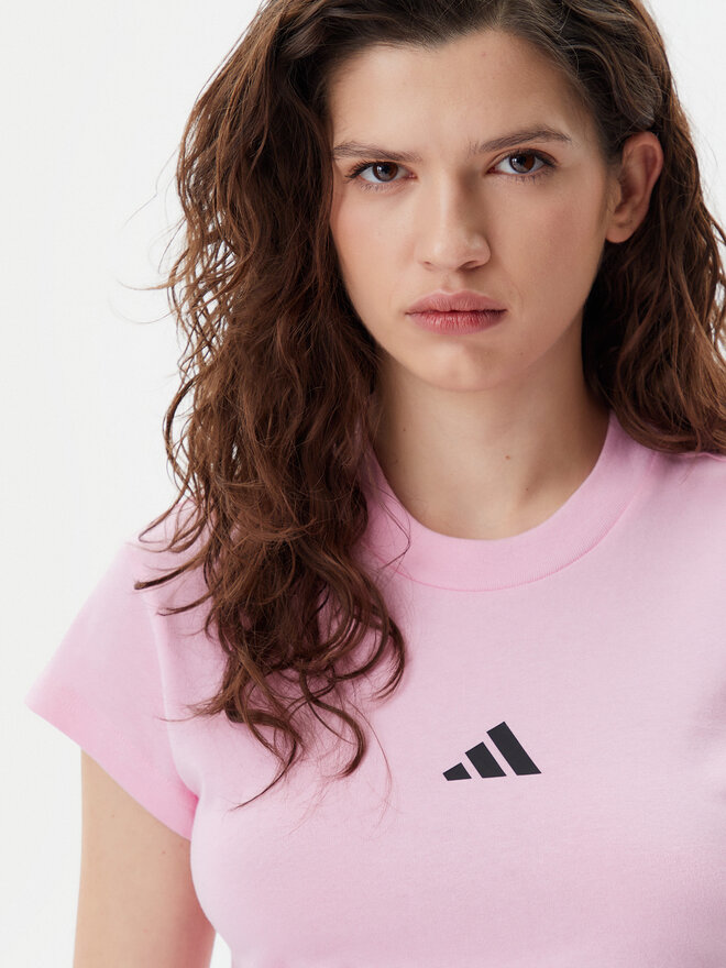 adidas adidas Marškinėliai Future Icons Small Logo Baby JE4003 Rožinė Slim Fit