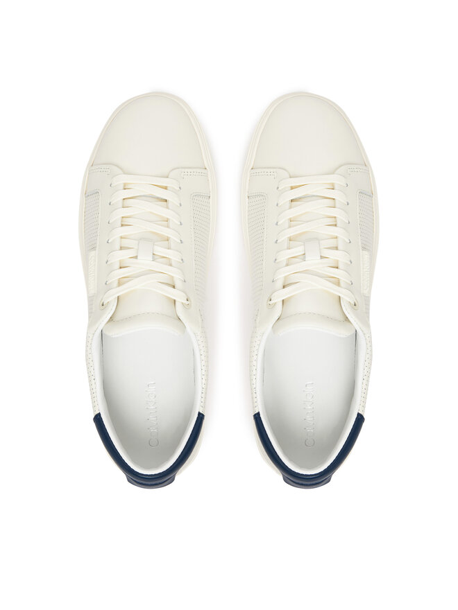 Calvin Klein Zapatillas Calvin Klein Clean Cup Low Laceup Perf Lth HM0HM01870 Blanco