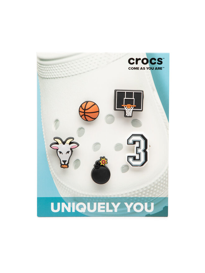 Crocs Ozdoba na topánky Crocs Jibbitz Basketball Star 5 pack 10009750 Čierna