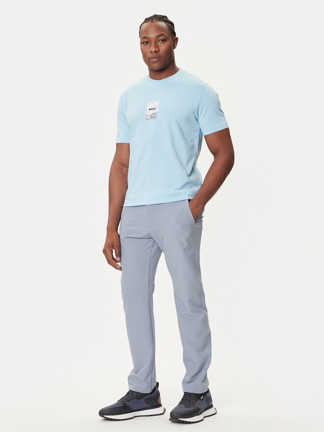 BOSS BOSS Camiseta Photoprint 50545869 Celeste Relaxed Fit