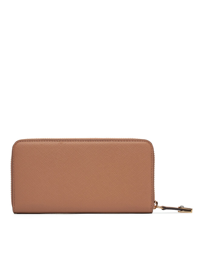 Liu Jo Duży Portfel Damski Liu Jo XL Zip Around AA5155 E0087 Brązowy