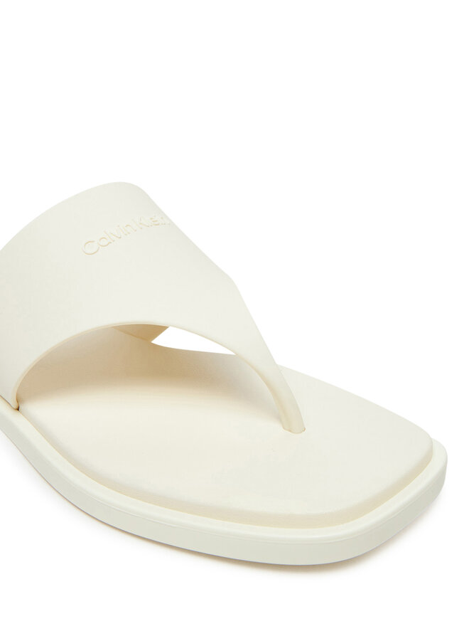 Calvin Klein Čības uz pirksta Calvin Klein Toepost Tpu Slide HW0HW02836 Écru