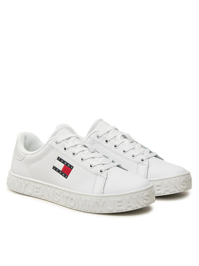 Tommy Jeans Sneakersy Tommy Jeans Tjw Logo Outsole Sneaker Ess EN0EN02703 Biały