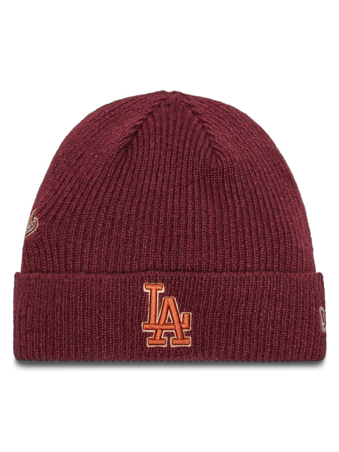 New Era Шапкa New Era LA Dodgers World Series Patch Cuff Knit Beanie 60580732 Червоний
