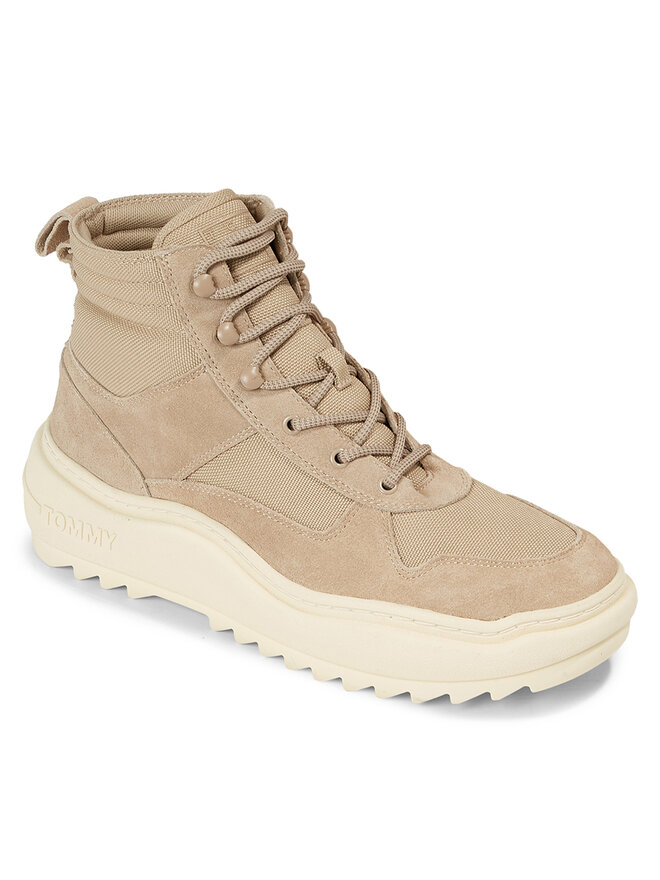 Tommy Jeans Botines planos Tommy Jeans Tjm Mix Material Boot EM0EM01245 Caqui
