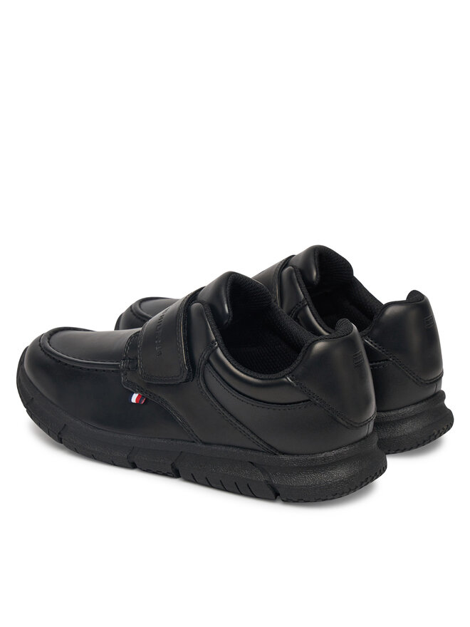 Tommy Hilfiger Zapatos hasta el tobillo Tommy Hilfiger Low Cut Velcro Shoe T3B4-33176-1355 S Negro