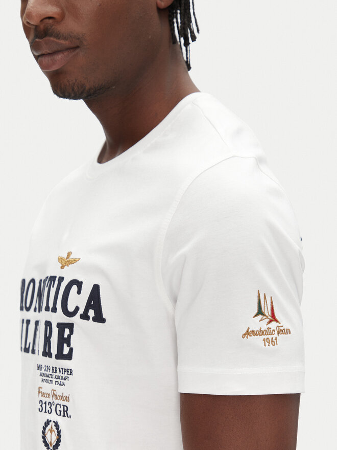 Aeronautica Militare Aeronautica Militare T-Shirt 251TS2401J592 Weiß Regular Fit