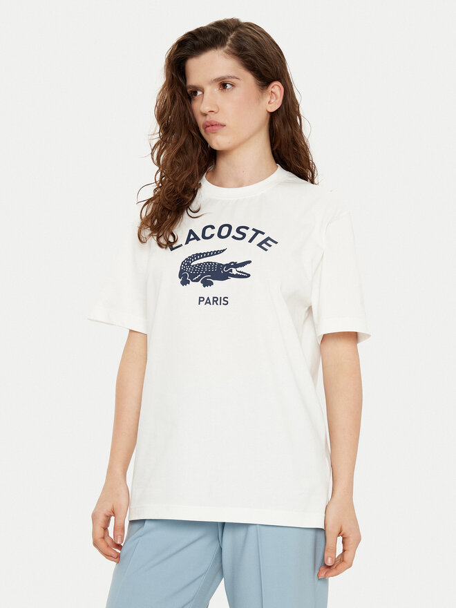 Lacoste Lacoste Camiseta TH2733 Écru Regular Fit