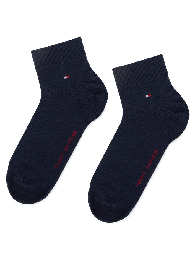 Tommy Hilfiger Sada 2 párů pánských nízkých ponožek Tommy Hilfiger 342025001 Tmavomodrá