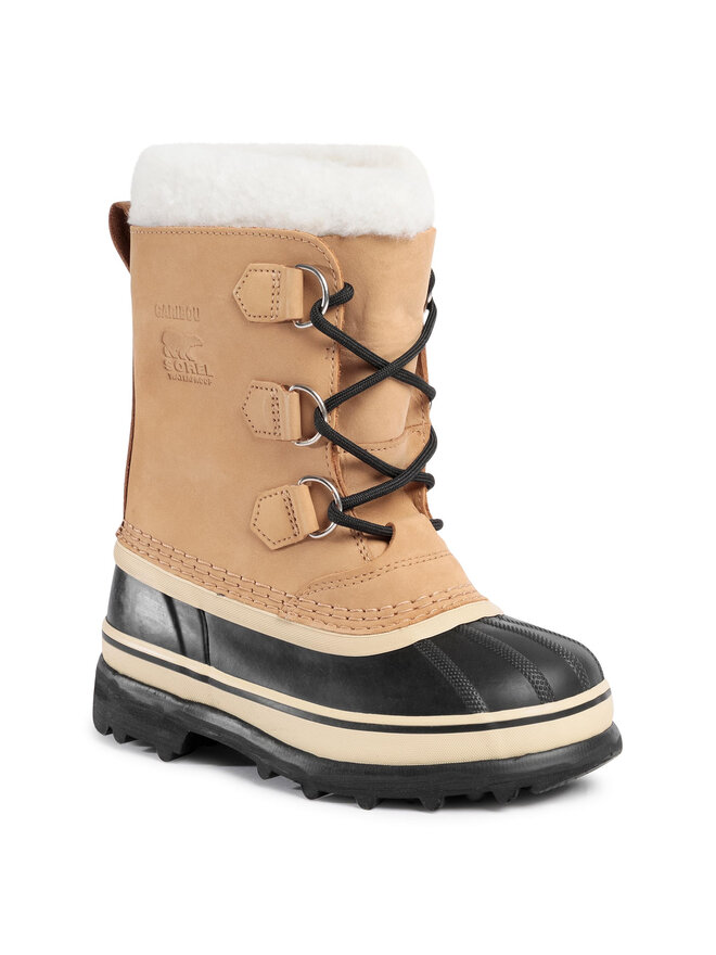 Sorel Μπότες Χιονιού Sorel Youth Caribou LY1000 Καφέ