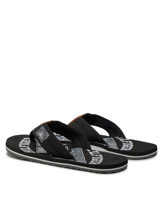 Tommy Hilfiger Zehentrenner Tommy Hilfiger Essential Th Beach Sandal FM0FM01369 Schwarz