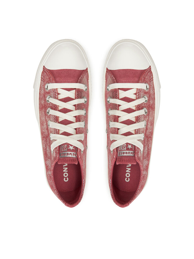 Converse Sneakers aus Stoff Converse Chuck Taylor All Star Lift Platform Suede Shimmer A11634C Rosa