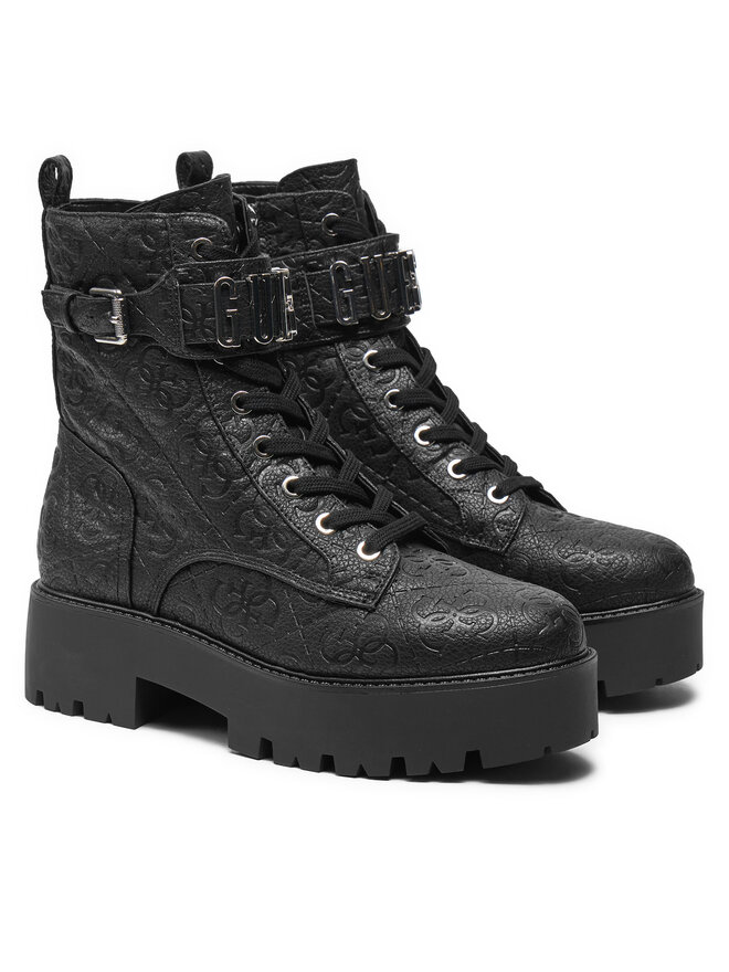 Guess Polokozačky Guess Vaires FLTSOM FAL10 Černá