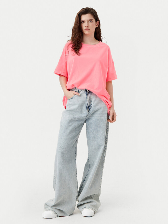 American Vintage American Vintage Póló Pymaz PYM02AH24 Rózsaszín Oversize
