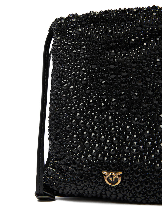 PINKO Handtasche PINKO Slouchy Coulisse Baby AI 25-26 PCPL 105409 A2WF Schwarz