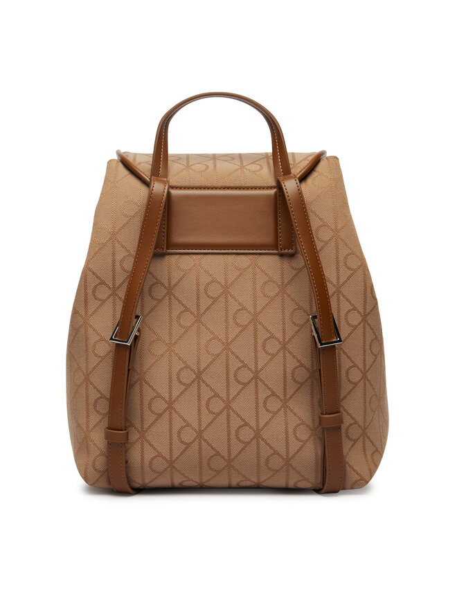 Calvin Klein Rucksack Calvin Klein Emblem Aop Jacquard LV04F3536G Braun