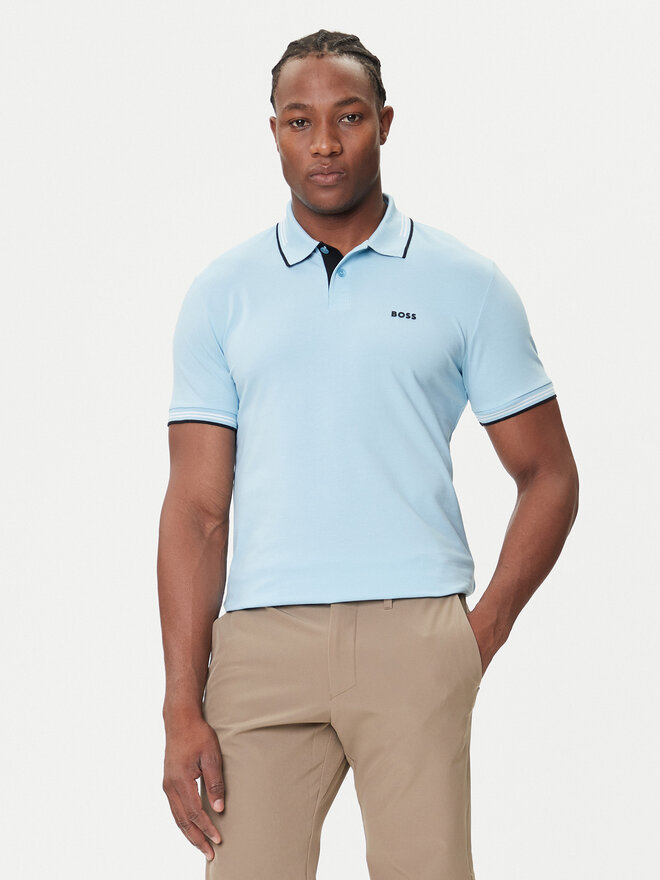 BOSS BOSS Polo Paul 50506193 Celeste Slim Fit