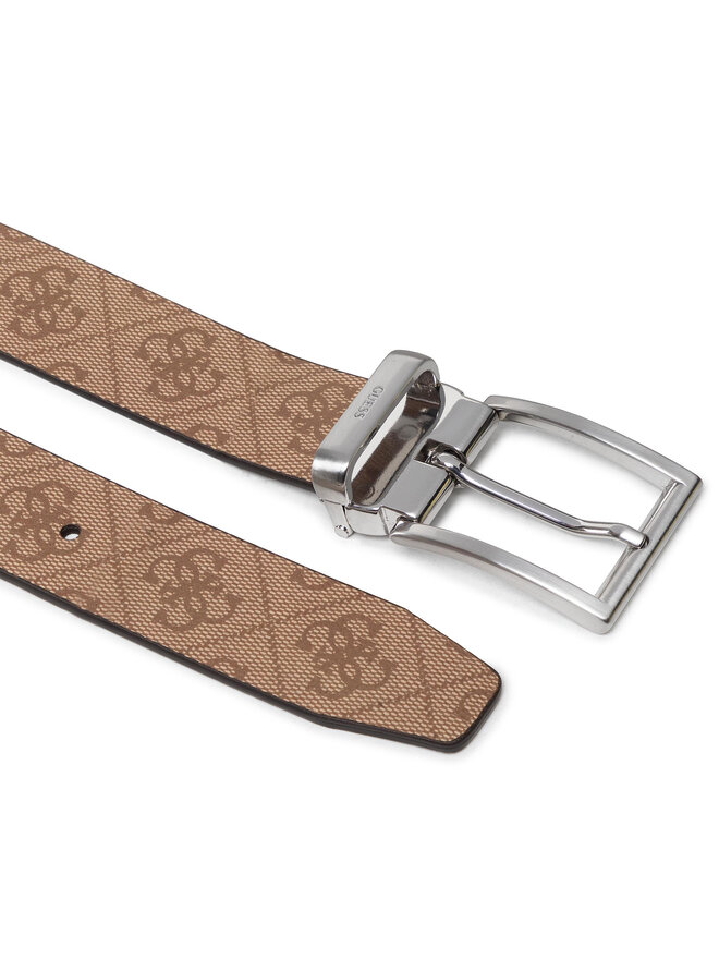 Guess Vīriešu josta Guess Vezzola Adj & Rev Belt BM7541 LEA35 Brūns