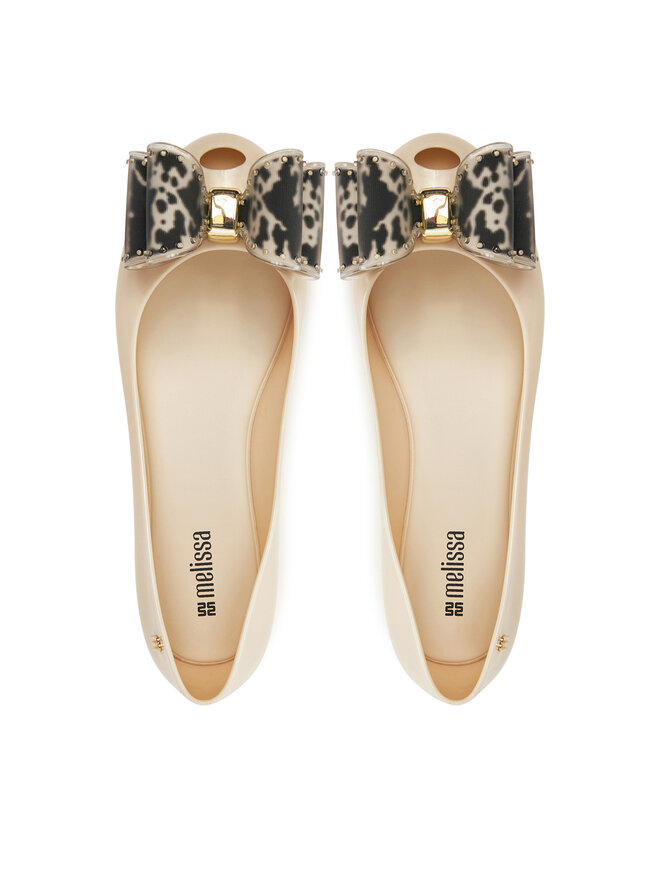 Melissa Ballerine Melissa Melissa Ultragirl Classic Bow Ad 35965 Beige
