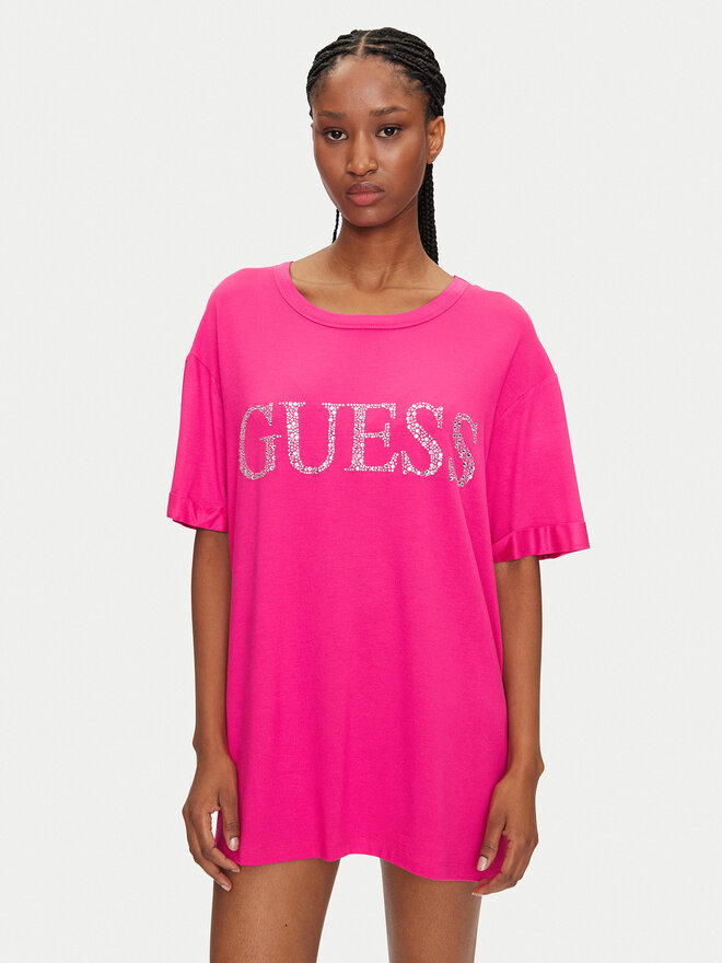 Guess Guess Marškinėliai E5GI07 K68D2 Rožinė Regular Fit