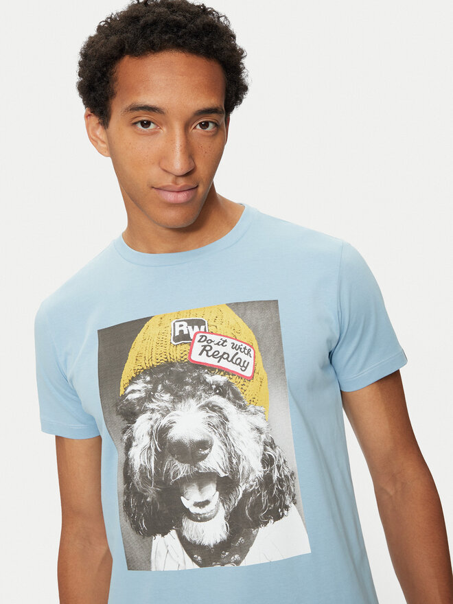 REPLAY REPLAY T-Shirt M6951 .000.2660 Blau Regular Fit