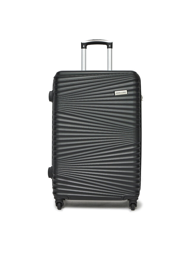 Semi Line Μεγάλη Βαλίτσα Semi Line T5743-2 Μαύρο