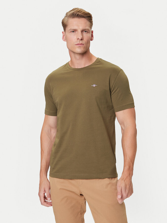 Gant Gant Camiseta Shield 2003184 Verde Regular Fit