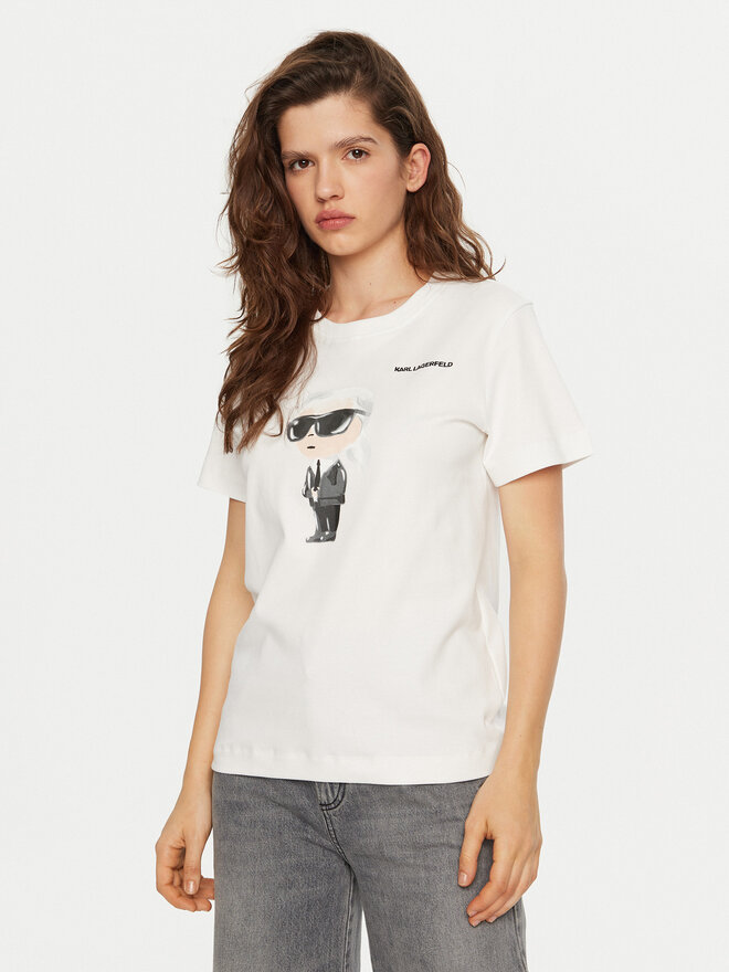 KARL LAGERFELD KARL LAGERFELD T-Shirt A1W17130 Λευκό Regular Fit