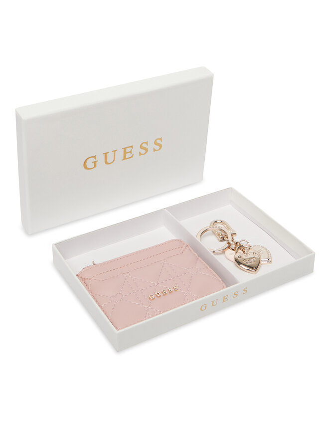 Guess Набір чохол на картки і брелок Guess GFBOXW P6202 Рожевий
