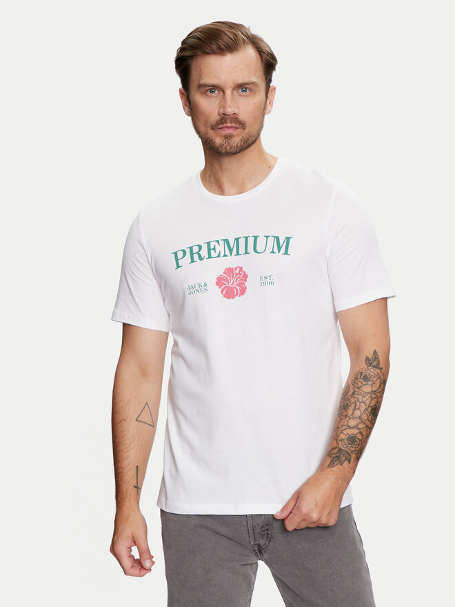 Jack&Jones Jack&Jones Marškinėliai Jprblaalfie 12259673 Balta Regular Fit