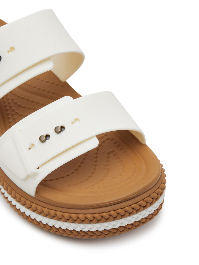 Crocs Παντόφλες Crocs Brooklyn Woven Buckle 209978 Λευκό