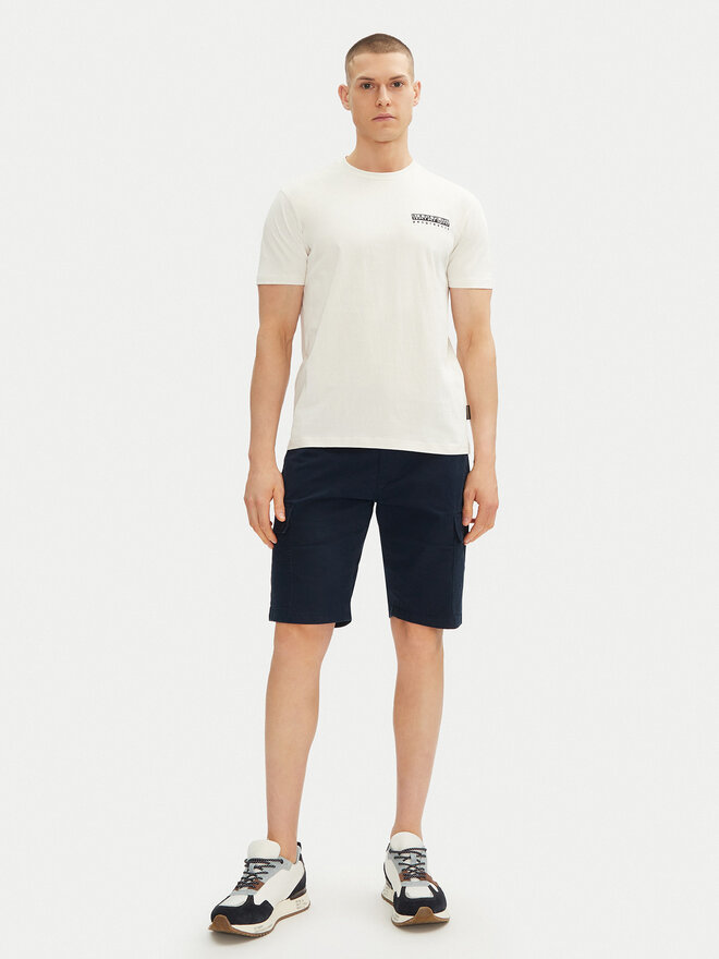 Napapijri Napapijri Majica S-Vignoni Back SS NP0A4ILXN1A1 Bela Regular Fit