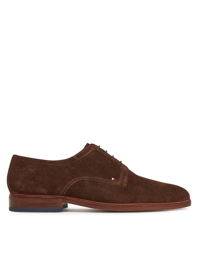 Tommy Hilfiger Félcipő Tommy Hilfiger Hilfiger Thunit Suede Shoe FM0FM05377 Barna