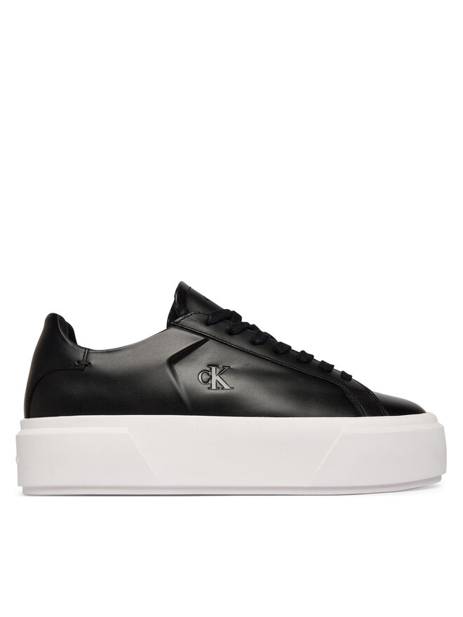 Calvin Klein Sneakers Calvin Klein Flatform Lace Up Lth YW0YW01928 Schwarz