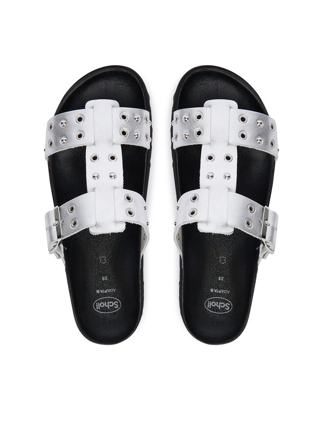 Scholl Шльопанці Scholl Beatriz T-Bar Ring F00911 Срібний