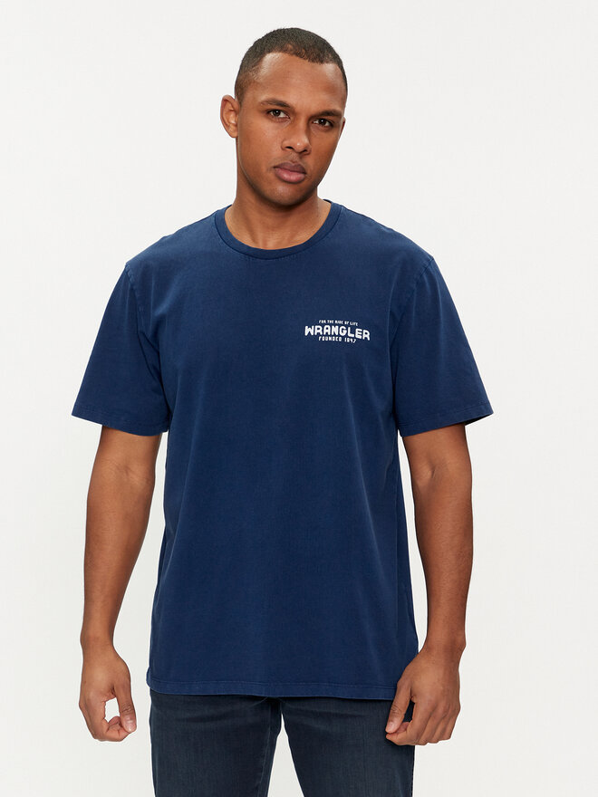 Wrangler Wrangler Póló Graphic 112350530 Sötétkék Regular Fit